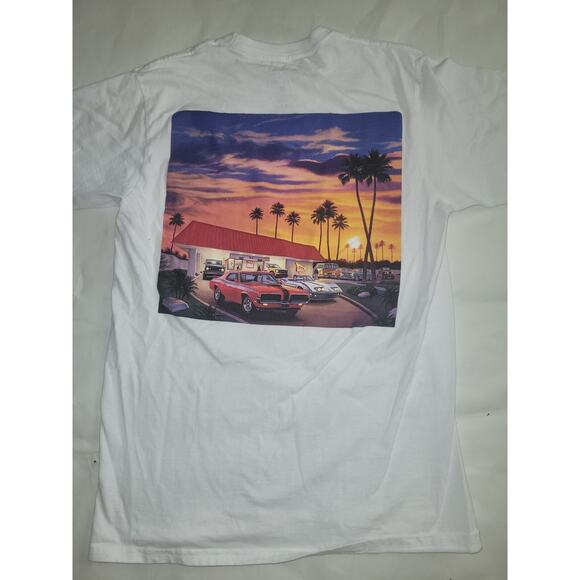 In N Out Burger T Shirt Adult Small Restaurant California Cars Sunset Mens - Picture 1 of 7